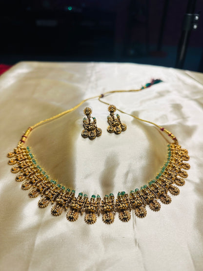 Lakshmi Motifs  Bead Necklace Set