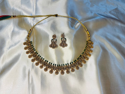 Lakshmi Motifs  Bead Necklace Set