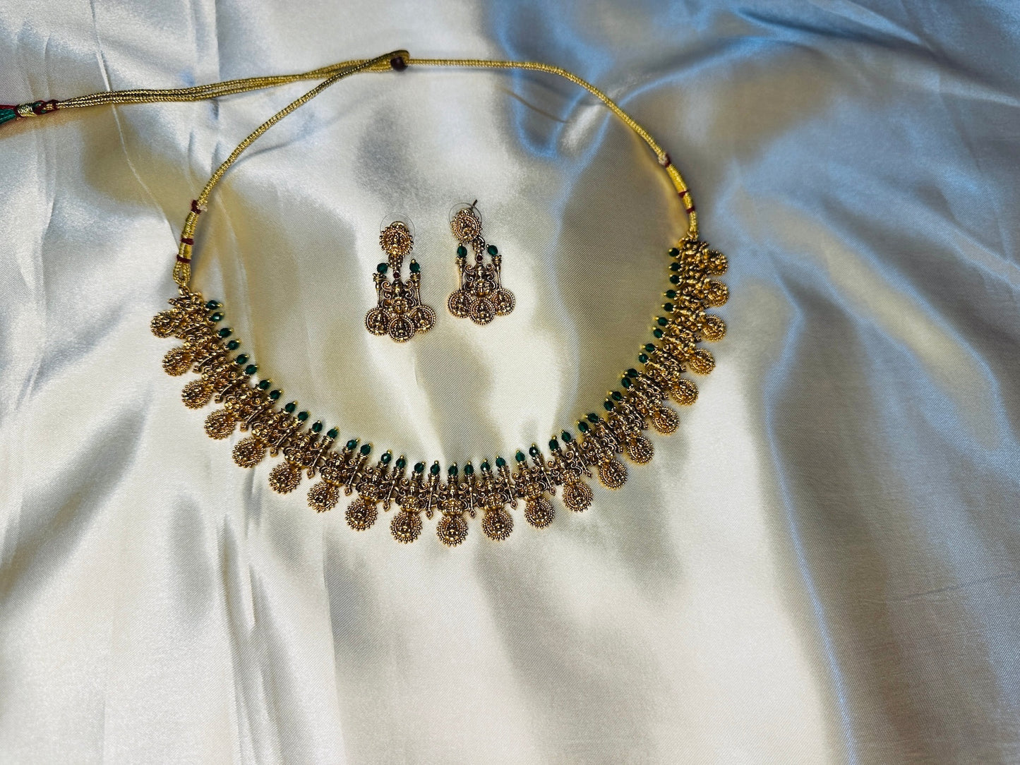 Lakshmi Motifs  Bead Necklace Set