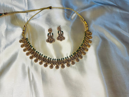 Lakshmi Motifs  Bead Necklace Set