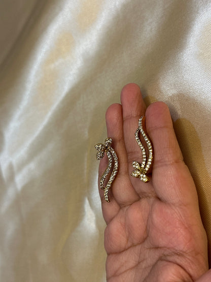 Dual Leaf Design Gold plated Ear Cuffs