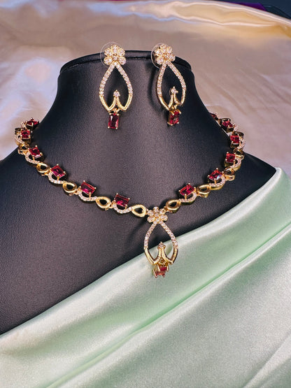 AD Stone  Necklace Set